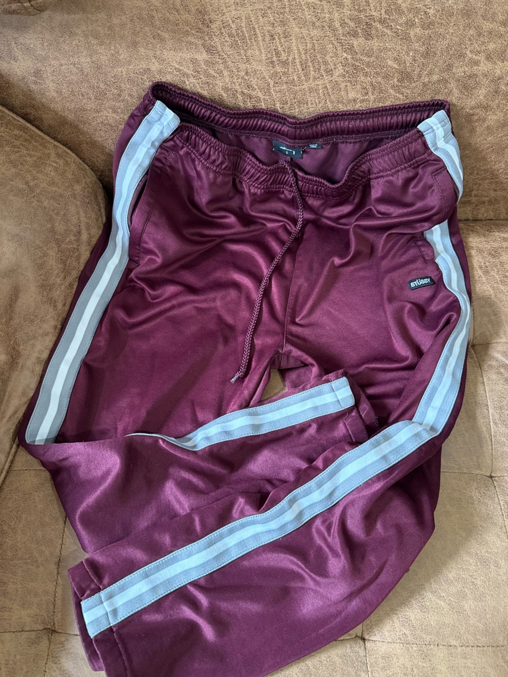 Stussy Maroon Track Pants